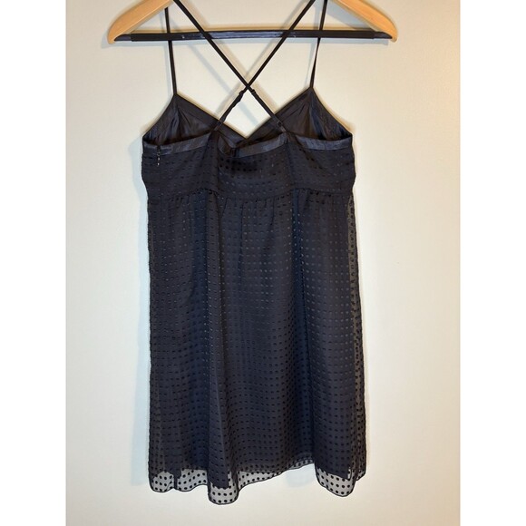 Charlotte Russe Little Black Slip Dress Sz S Bow Polka-dot Pattern Y2K - Picture 3 of 6